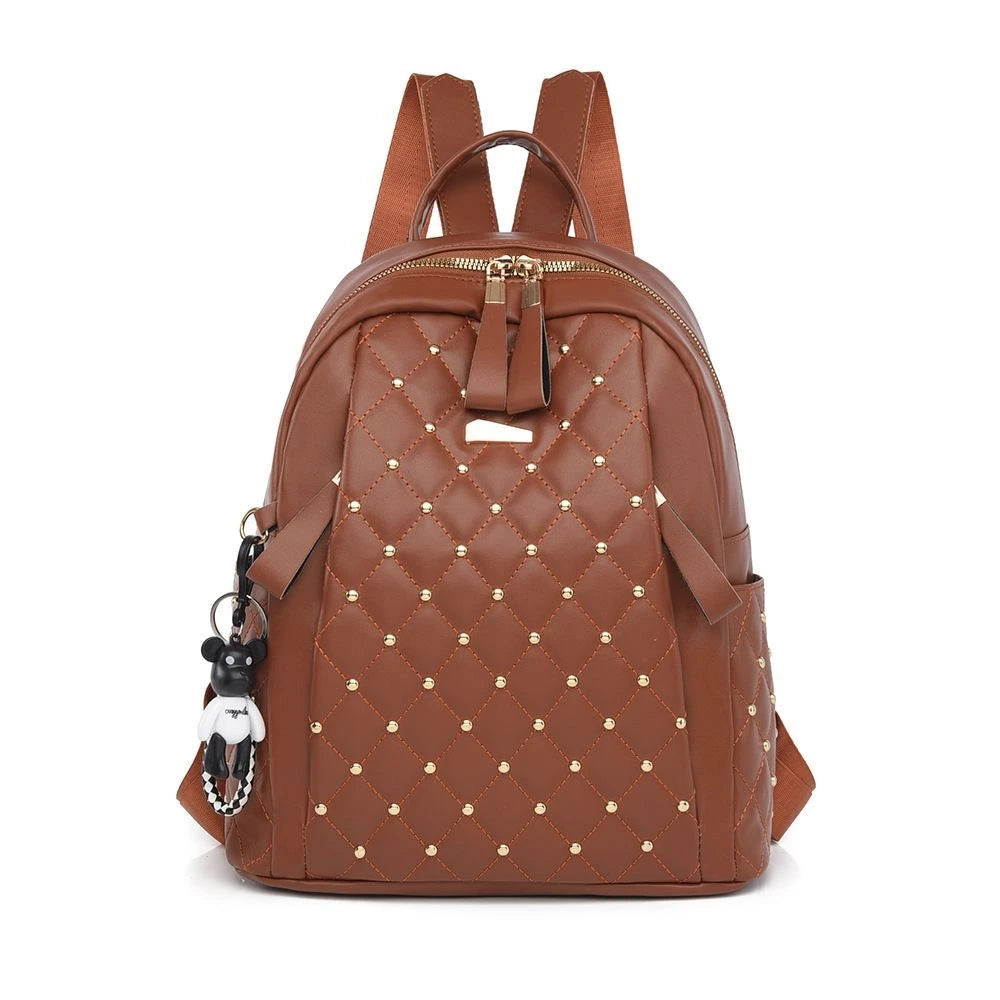 Korean Style Lather Backpack