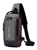 Men's Sling Bag with USB Port & Anti-Theft Lock